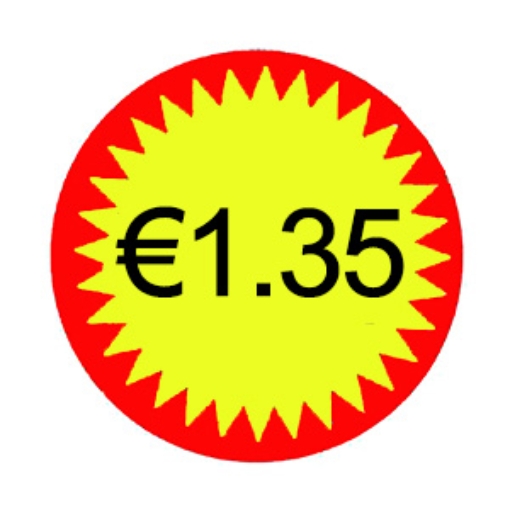 Picture of Labels Flashed €1.35 Small (1000) x1