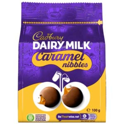 Picture of Bags Caramel Nibbles 100g Cadburys x10
