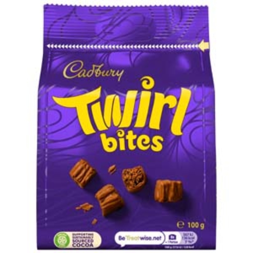 Picture of Bags Twirl Bites 100g Cadburys x10