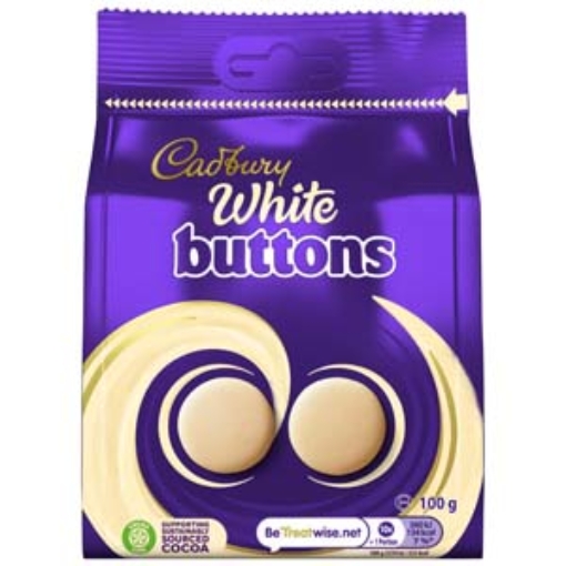 Picture of Bags Giant Buttons White Cadbury 100g x10