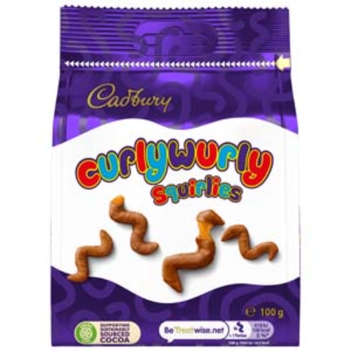 Picture of Bags Curly Wurly Squirlies Cadbury 100g x10