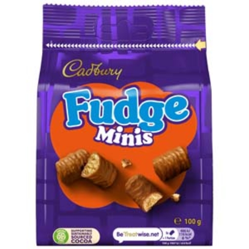 Picture of Bags Fudge Minis Cadbury 100g x10