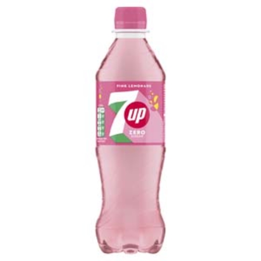 Picture of 500 7UP ZERO Pink Lemonade Bottle x24 DRS