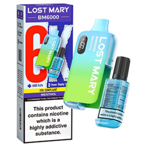Picture of Lost Mary BM6K Menthol Refillable 20mg x5