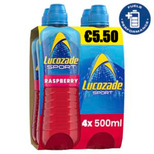 Picture of 500 Lucozade Sports Rasp PM€5.50 4pk x6 DRS
