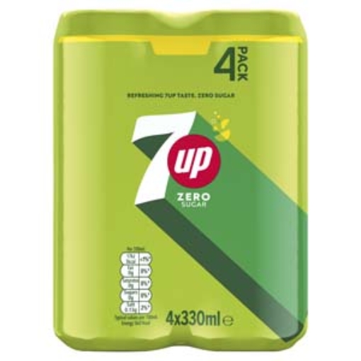 Picture of 330 7up ZERO Sleek Can Multi  4PK x6 DRS