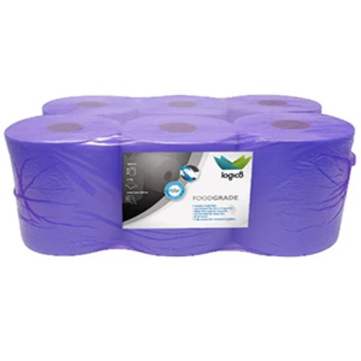 Picture of Centrefeed 2 ply Blue 400 Sheet Logic8 x6