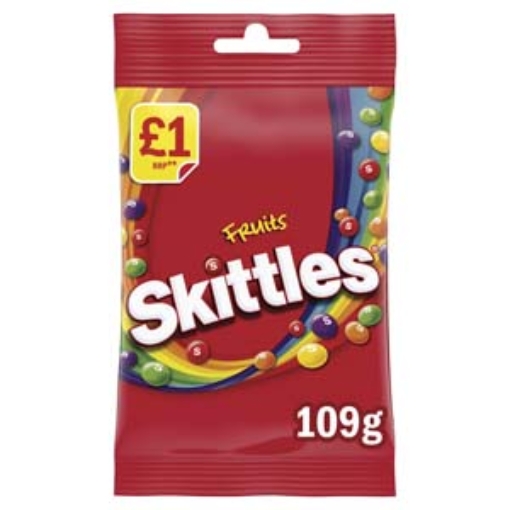 Picture of Bags Skittles Fruits RED 109g PM £1 x14