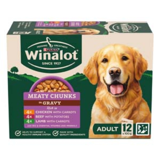 Picture of Winalot Pouch Variety in Gravy 100g 12pk x4